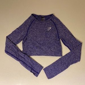 Gymshark Purple Marl Long Sleeve Crop